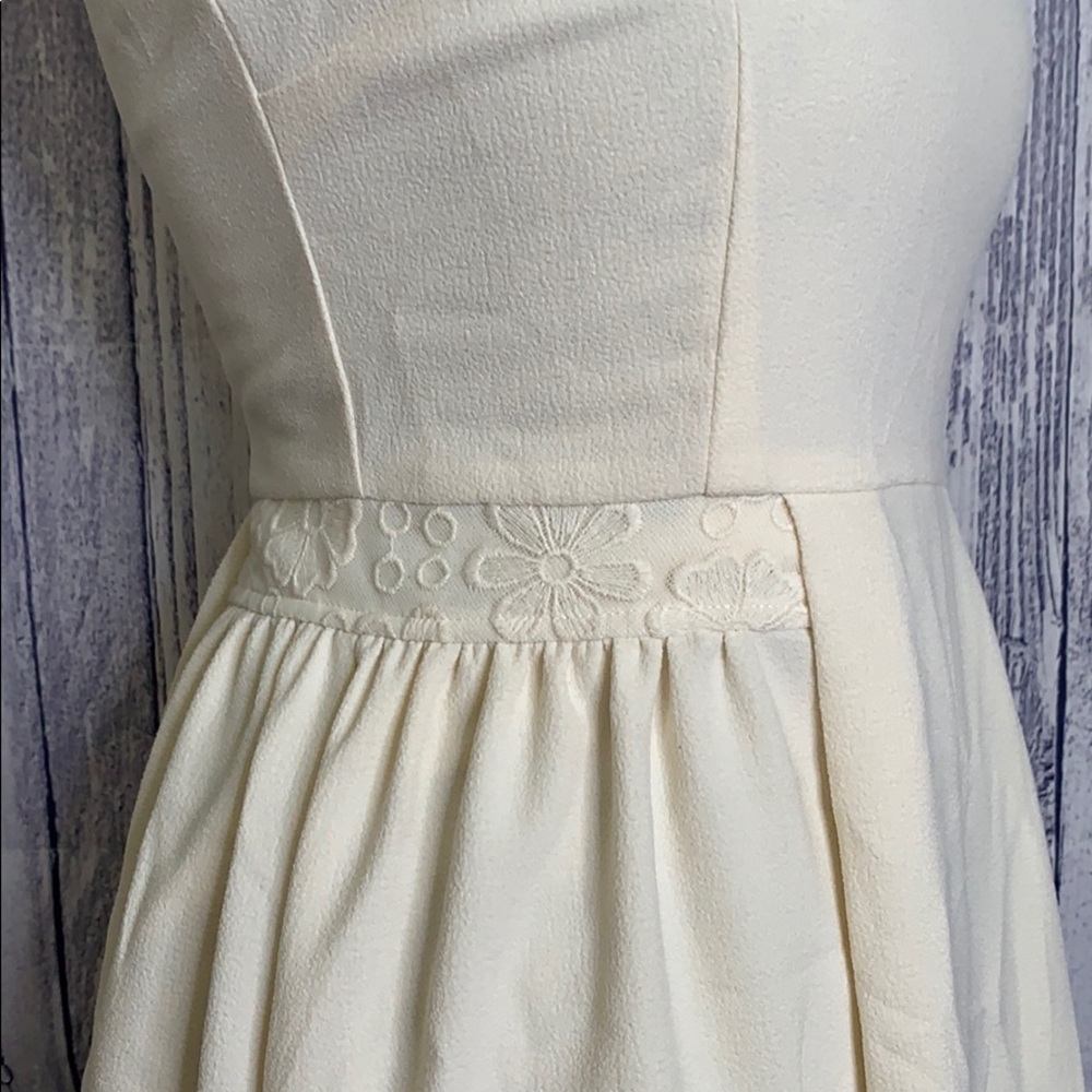 Myrtlewood of California Cream A-Line Lace Dress S - Picture 5 of 9
